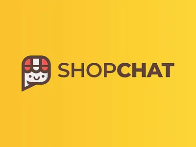 ShopChat Logo ai app bot branding chat e commerce icon logo robot shop startup store