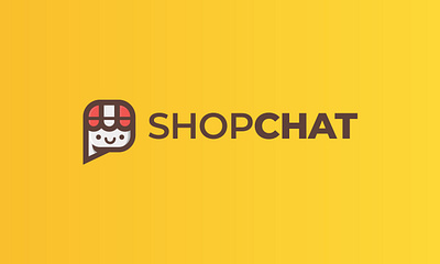 ShopChat Logo ai app bot branding chat e commerce icon logo robot shop startup store