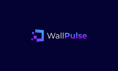 WallPulse Logo Brand advertising app branding frame gradient icon lcd logo marketplace nft software technology