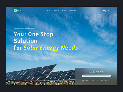 Website for solar panel energy clean design energy header home page interface landing page mobile solar panel surya ui user interface web ui website