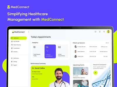 MedConnect - Healthcare Management Portal best website design casestudy health medical patientcare trending design webapp