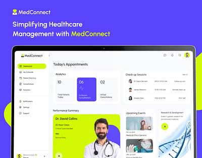 MedConnect - Healthcare Management Portal best website design casestudy health medical patientcare trending design webapp