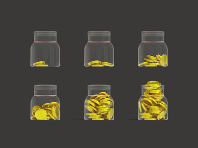 Gold Accumulation Concept - 3D Design 3d art 3dmodel blender blender3d blender3dart branding concept design illustration ui uidesign userexperience