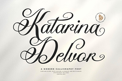 Katarina Delvor | Modern Calligraphy Font calligraphy script font