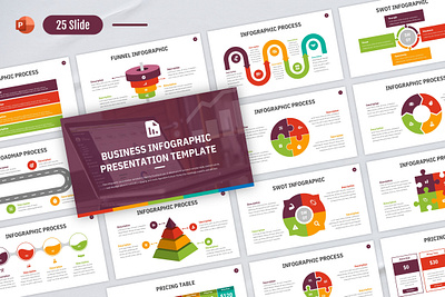 Business Infographic Presentation business corporate design graphic design infographic powerpoint presentation template