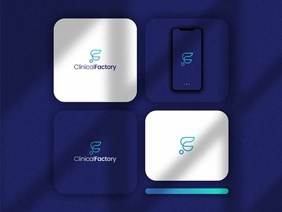 Logo Design for Clinical Factory app brand identity branding creative design flyer design graphic design illustration logo logodesign medical minimalist modern motion graphics stationary design typography ui ui design ux