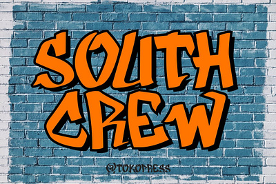 South Crew – graffiti font branding display font font gaming grafitti poster urban font youtube