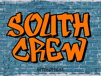 South Crew – graffiti font branding display font font gaming grafitti poster urban font youtube