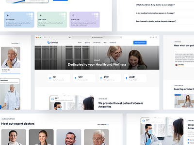 About Us page design about company about us care website doctor doctor website health healthcare hospital landing page ui design ui ux design ux design web design website design