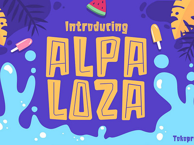 ALPALOZA – Kids Summer Font branding children cute design display font font funny font game font gaming kids font poster social media font youtube