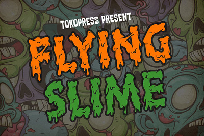 Flying Slime – Spooky Font branding branding font design display font font gaming haloween horror poster scary font spooky font youtube