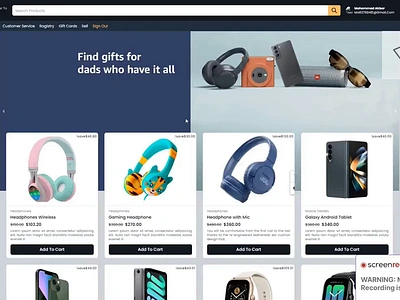 Next Amazon development next onepage react tecnology ui web webapp