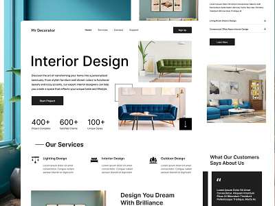 Interior Design branding graphic design ui