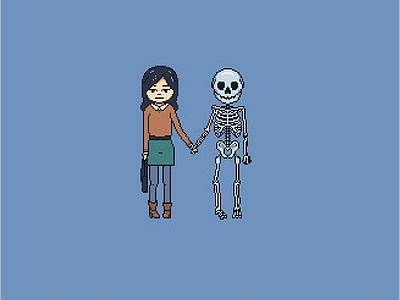 friends illustration pixel