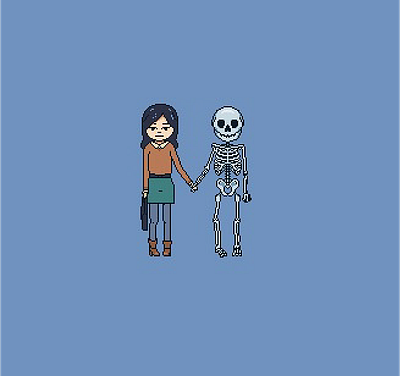 friends illustration pixel