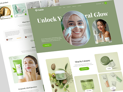 Skincare Website beauty product landing page beauty website bodycare website ecommerce landing page ecommerce website facecare ladnding page landing page makeup website product landing page selfcare skincare landing page ui design web design website design