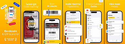 QR Code Scanner App Screenshots Design app preview app screenshots app screenshots design app store preview mockup design play store preview screenshots screenshots design