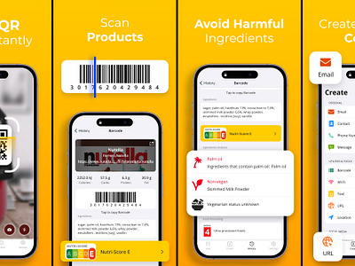 QR Code Scanner App Screenshots Design app preview app screenshots app screenshots design app store preview mockup design play store preview screenshots screenshots design