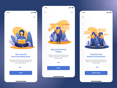 Soul On Boarding - App Mental Health application case study graphic design ilustration mental health mobile on boarding ui ui ux user experience user interface ux verification