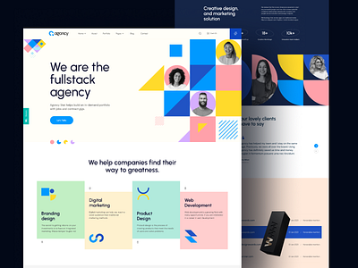 Creative Agency UI exploration! 🔥 agency branding colorful creative design design inspiration illustration minimal minimalist typogaphy ui ui design uidesign webflow