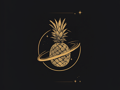 pineapple planet ai branding graphic design logo