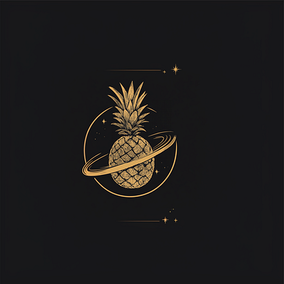 pineapple planet ai branding graphic design logo