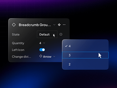 Breadcrumb Properties-UnifiedUI component components design figma properties ui uiux un unified ui unifiedui ux variants website