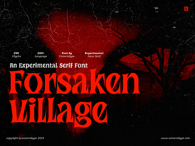 An Experimental Scary Serif Font - UT Forsaken Village : branding font free font halloween font horror horror movie movie trailer scary font scary font download scary font styles typography