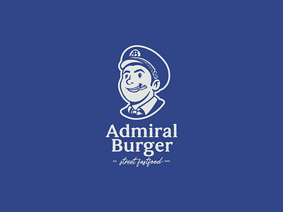 Admiral Burger Street food branding design graphic design illustration lettering logo typography vector