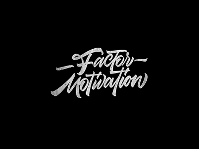 Factor Motivation Lettering branding design graphic design illustration lettering logo typography vector