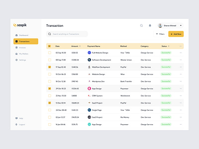 Finance Transaction History Web App analytics crm finance management financial financial dashboard design financial web app design management sytem mvp mvp designer product design saas saas design saas product uiux design ux design wallet web apllication design web app design web application