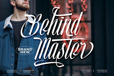 Behind Master Font design font fonts letteing script typeface