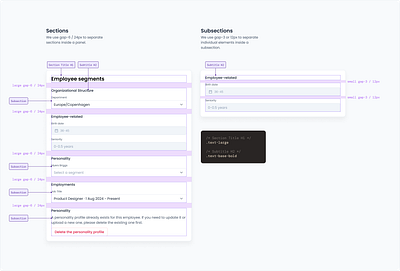 Form spacing specs forms specs ui