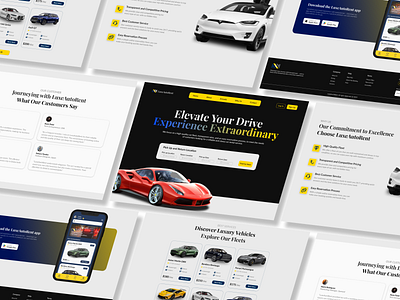 Luxe Auto Rent - Home Page car rental design inspiration home page landing page luxury car ui design web design website