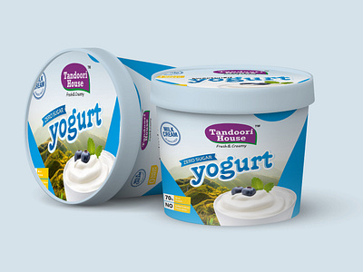 Zero Sugar Yogurt Curd Label Design box design brand design branding container design curd curd packaging dahi dahi packaging dairy packaging dairy product design dairy product packaging indian dairies label design logo design pouch design product design tin design yogurt packaging