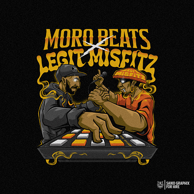 Morobeats X Legit Misfitz Illustration custom design graphic design illustration legitmisfitz morobeats