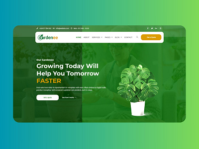 Gardenee – Professional Garden Care Website elementor pro elementor website figma to elementor design landing page design web design website design wordpress website