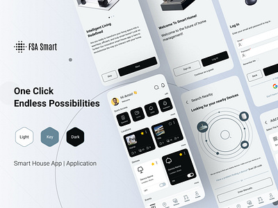 Smart House Application app application design fsa house house application iot iot application smart smart app smart application smart house ui ux