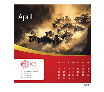 ICK SHIPPING CALENDAR bigfive calendar calendar design calendardesign kenya maasai mara wildlife