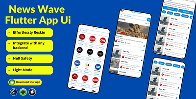 News App Flutter UI Kit: Build Modern & Engaging News Applicatio graphic design logo ui user friendly