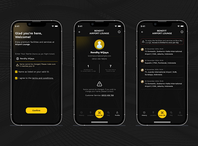 Airport Lounge Membership Benefits - Mobile App design ui ux