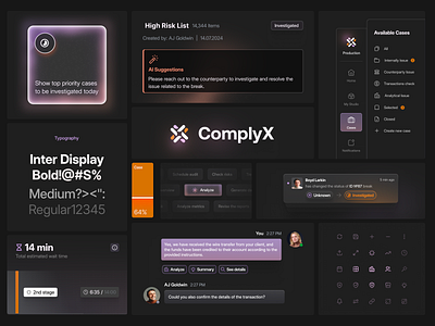 Dark Components ai chat components dark gradient icons inner shadow logo minimal navbar notifications orange purple typography ui ui ux voit team