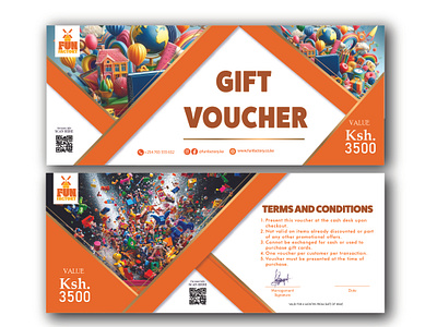 Fun Factory Gift Vouchers branding design gift giftvoucher toystore