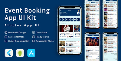 All Events Booking and Management Tickets Flutter App UI Templat ui kit