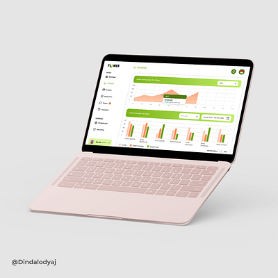 Flower Dashboard chart dashboard design ui uix user interface