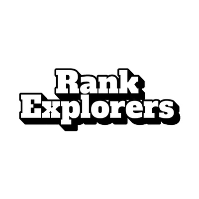 Rank Explorers New Typography 2d 3d branding des design graphic design illustration keyword rank logo search engine sem marketing seo shadow svg typography typologo ui ux vector