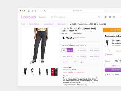 Day 12 - E-commerce Shop #DailyUI dailyui design ecommerce jeans levis lightmode macos shopping ui ux