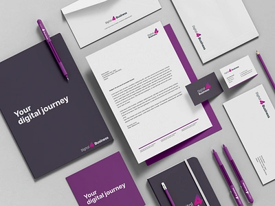 Digital4Business - Stationary brand identity branding business cards design envelope graphic design letterhead notebooks pens stationary