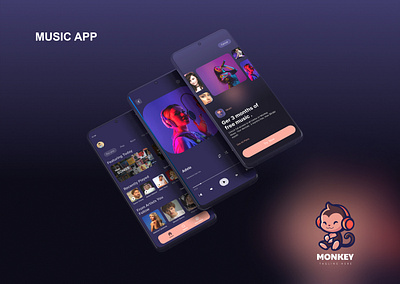 MUSIC APP animation app graphic design music ui ux