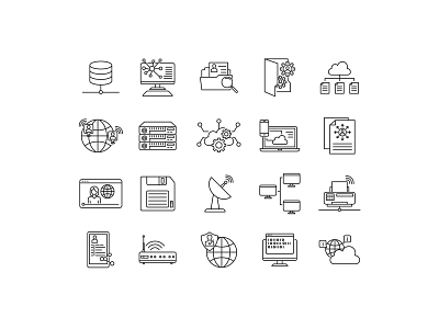 Website Hosting Icons icon design icon set vector vector icon website hosting website hosting icon